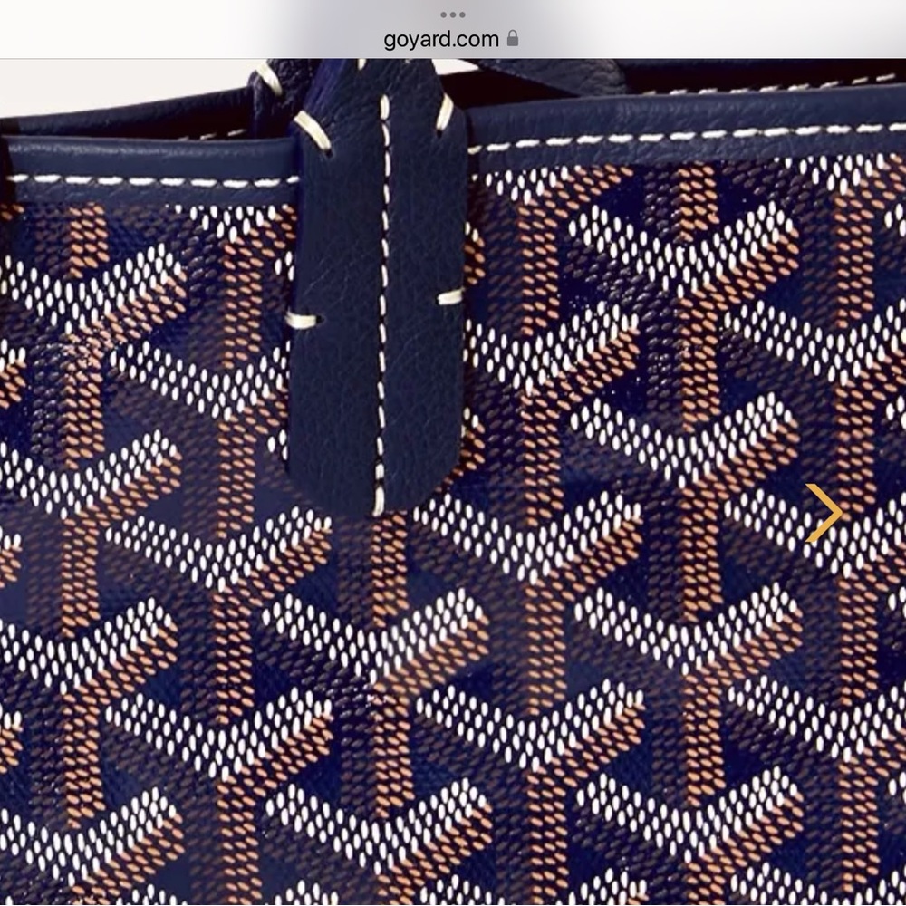 Goyard Blue and Brown Tote Bag
